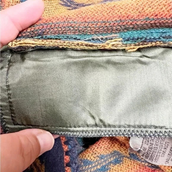 Signature Expressions Vintage Unisex Wool Blend Tribal Print Pocketed Vest Sz M - Picture 10 of 11